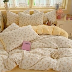 4Pcs PreCloud Linen | Set Đũi Xu Kem Style trẻ trung hiện đại | ID 4PCSPRECLOUD50
