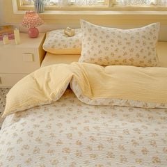 4Pcs PreCloud Linen | Set Đũi Xu Kem Style trẻ trung hiện đại | ID 4PCSPRECLOUD50