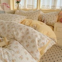 4Pcs PreCloud Linen | Set Đũi Xu Kem Style trẻ trung hiện đại | ID 4PCSPRECLOUD50