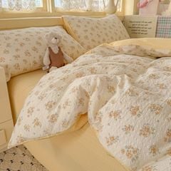 4Pcs PreCloud Linen | Set Đũi Xu Kem Style trẻ trung hiện đại | ID 4PCSPRECLOUD50