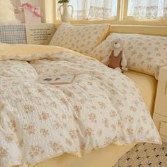 4Pcs PreCloud Linen | Set Đũi Xu Kem Style trẻ trung hiện đại | ID 4PCSPRECLOUD50