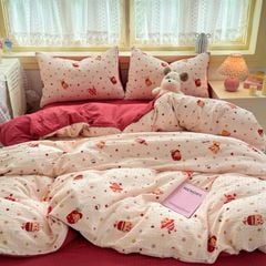 4Pcs PreCloud Linen | Set Đũi Xu Kem Style trẻ trung hiện đại | ID 4PCSPRECLOUD51