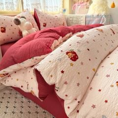4Pcs PreCloud Linen | Set Đũi Xu Kem Style trẻ trung hiện đại | ID 4PCSPRECLOUD51