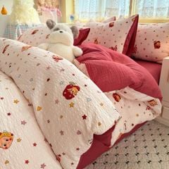 4Pcs PreCloud Linen | Set Đũi Xu Kem Style trẻ trung hiện đại | ID 4PCSPRECLOUD51