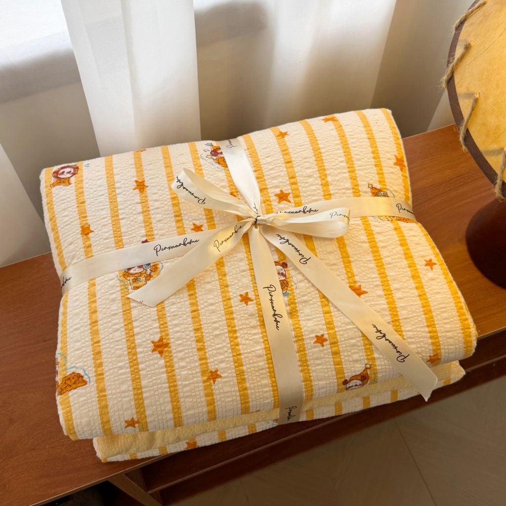 4Pcs PreCloud Linen | Set Đũi Xu Kem Style trẻ trung hiện đại | ID 4PCSPRECLOUD44