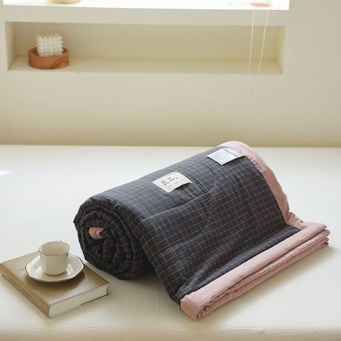 BCG CHẦN HÈ COTTON ĐŨI NHẬT NOORDIC KẺ Ô ĐEN MIX HỒNG MANG ĐẾN TRẢI NGHIỆM ĐÚNG CHẤT PHÒNG NGỦ NHẬT BẢN