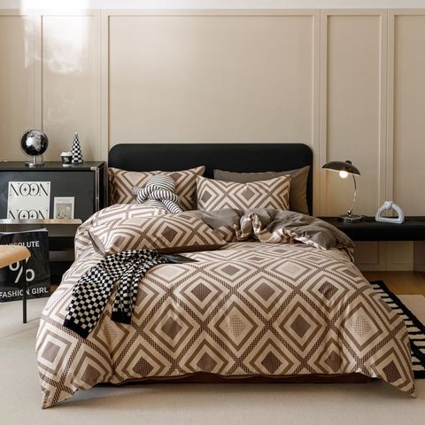 4Pcs Cotton 40s 130*70 gram/inch | Cotton Digital Printing Cover BedSet | ID COTTON4PCS025COLOR017