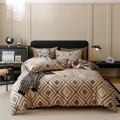 4Pcs Cotton 40s 130*70 gram/inch | Cotton Digital Printing Cover BedSet | ID COTTON4PCS025COLOR017