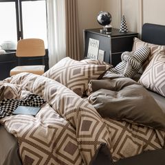 4Pcs Cotton 40s 130*70 gram/inch | Cotton Digital Printing Cover BedSet | ID COTTON4PCS025COLOR017