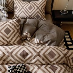 4Pcs Cotton 40s 130*70 gram/inch | Cotton Digital Printing Cover BedSet | ID COTTON4PCS025COLOR017