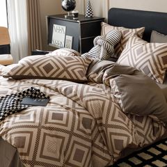 4Pcs Cotton 40s 130*70 gram/inch | Cotton Digital Printing Cover BedSet | ID COTTON4PCS025COLOR017