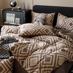 4Pcs Cotton 40s 130*70 gram/inch | Cotton Digital Printing Cover BedSet | ID COTTON4PCS025COLOR017