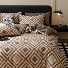 4Pcs Cotton 40s 130*70 gram/inch | Cotton Digital Printing Cover BedSet | ID COTTON4PCS025COLOR017