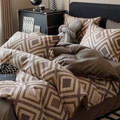 4Pcs Cotton 40s 130*70 gram/inch | Cotton Digital Printing Cover BedSet | ID COTTON4PCS025COLOR017