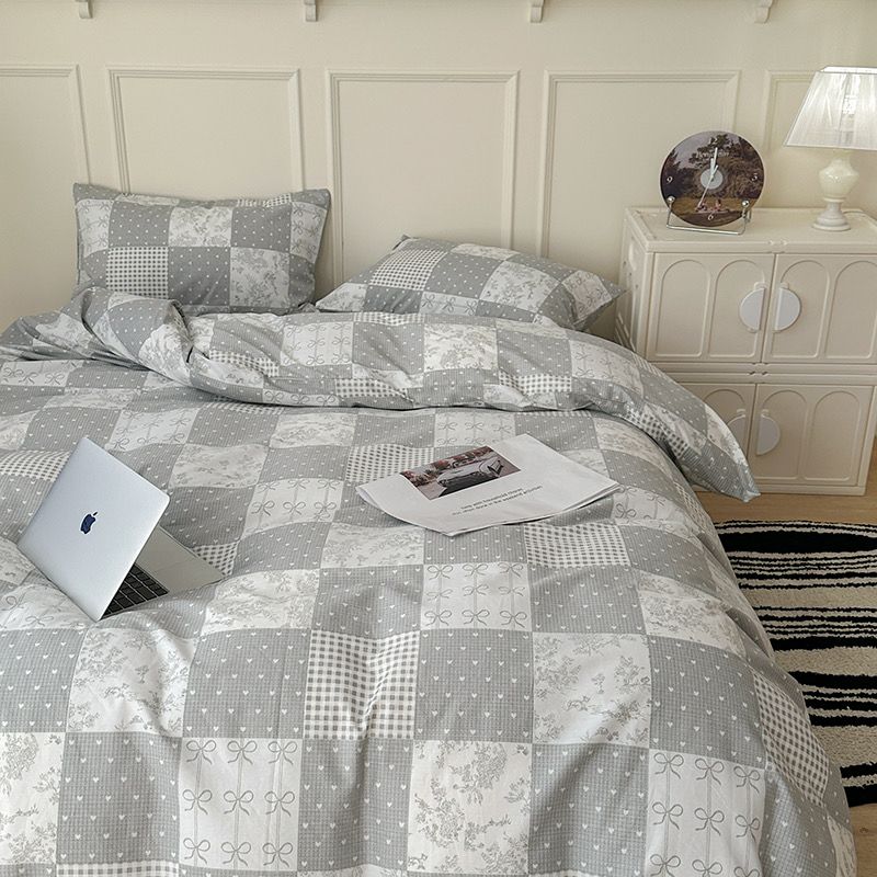 4Pcs Cotton 40s 130*70 gram/inch | Cotton Digital Printing Cover BedSet | ID COTTON4PCS025COLOR018