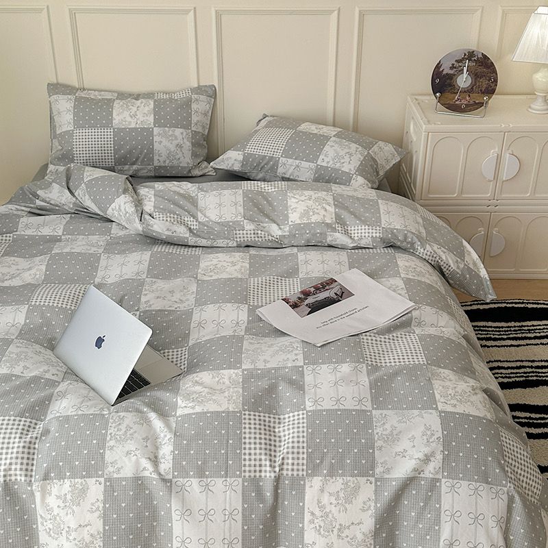 4Pcs Cotton 40s 130*70 gram/inch | Cotton Digital Printing Cover BedSet | ID COTTON4PCS025COLOR018