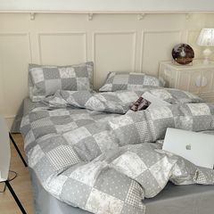 4Pcs Cotton 40s 130*70 gram/inch | Cotton Digital Printing Cover BedSet | ID COTTON4PCS025COLOR018