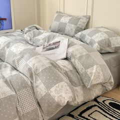 4Pcs Cotton 40s 130*70 gram/inch | Cotton Digital Printing Cover BedSet | ID COTTON4PCS025COLOR018