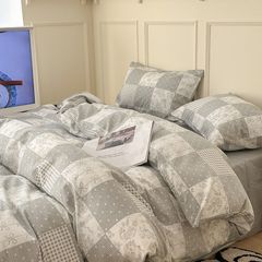 4Pcs Cotton 40s 130*70 gram/inch | Cotton Digital Printing Cover BedSet | ID COTTON4PCS025COLOR018