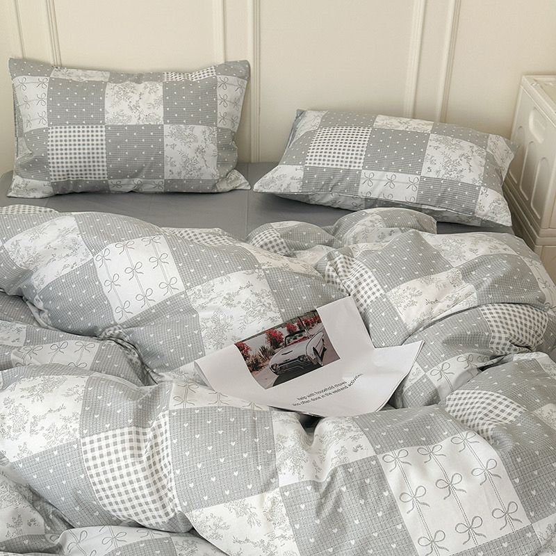 4Pcs Cotton 40s 130*70 gram/inch | Cotton Digital Printing Cover BedSet | ID COTTON4PCS025COLOR018