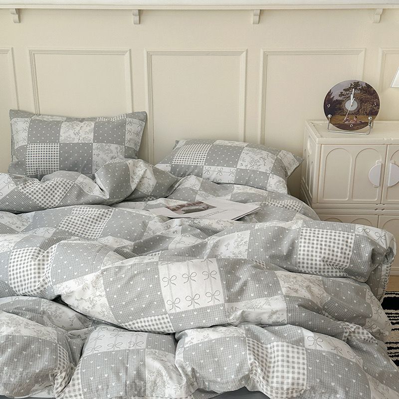 4Pcs Cotton 40s 130*70 gram/inch | Cotton Digital Printing Cover BedSet | ID COTTON4PCS025COLOR018