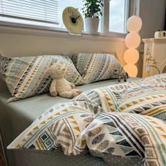 4Pcs Cotton 40s 130*70 gram/inch | Cotton Digital Printing Cover BedSet | ID COTTON4PCS025COLOR019