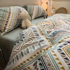 4Pcs Cotton 40s 130*70 gram/inch | Cotton Digital Printing Cover BedSet | ID COTTON4PCS025COLOR019