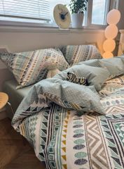 4Pcs Cotton 40s 130*70 gram/inch | Cotton Digital Printing Cover BedSet | ID COTTON4PCS025COLOR019