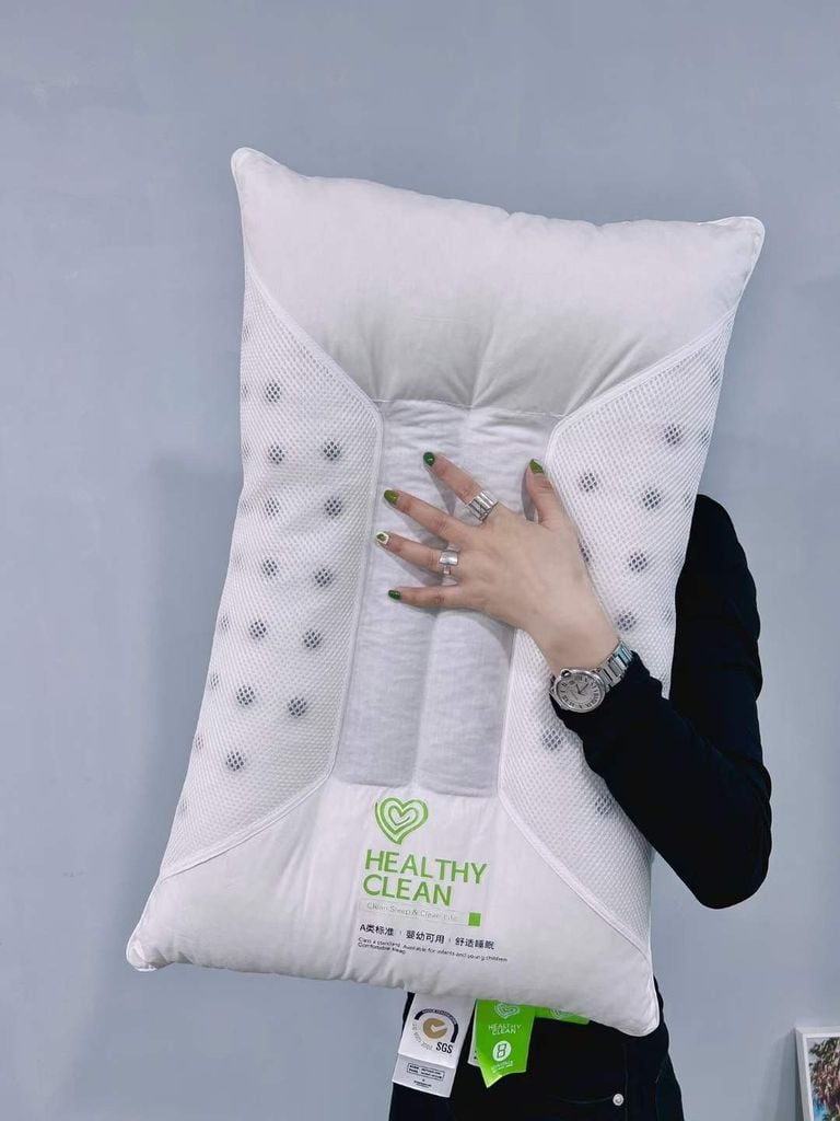 RUỘT GỐI HEALTHY CLEAN MATXA CỔ VAI GÁY CÓ NÚM MATXA VÀ THANH THẢO DƯỢC SIZE 48*74CM