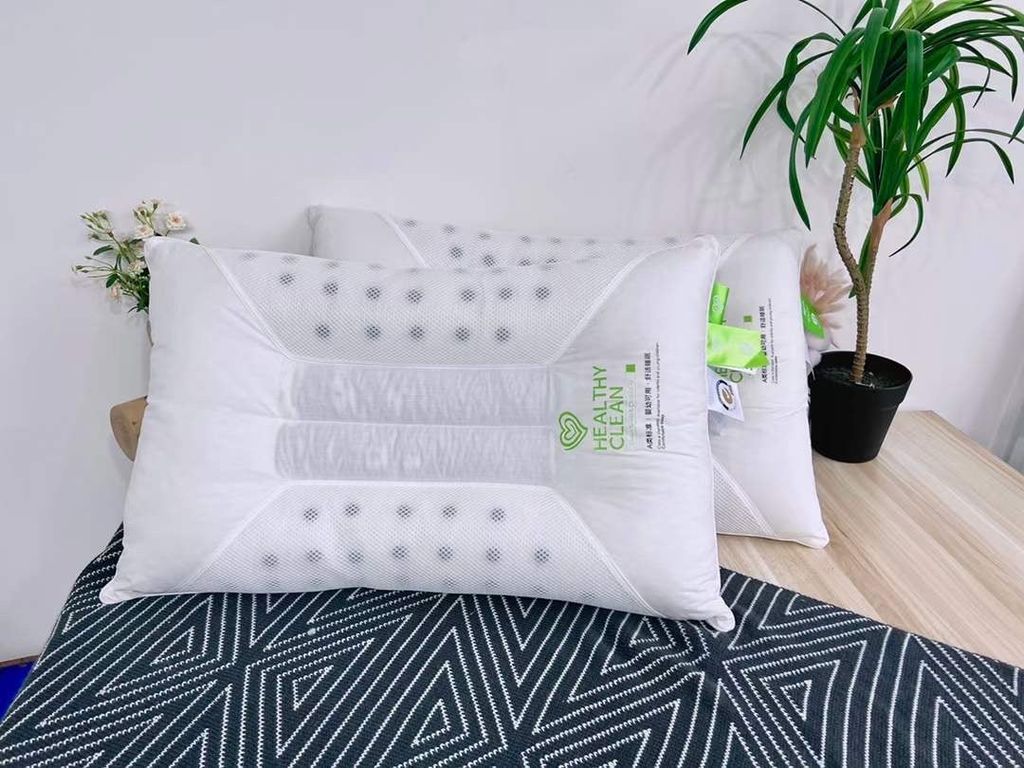 RUỘT GỐI HEALTHY CLEAN MATXA CỔ VAI GÁY CÓ NÚM MATXA VÀ THANH THẢO DƯỢC SIZE 48*74CM