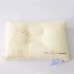 RUỘT GỐI ĐỊNH HÌNH COOLGEL LATEX THÊU HỌA GẤU TRẮNG BẮC CỰC SIZE 48*74CM