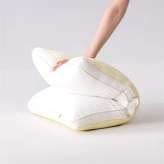 RUỘT GỐI ĐỊNH HÌNH COOLGEL LATEX THÊU HỌA GẤU TRẮNG BẮC CỰC SIZE 48*74CM