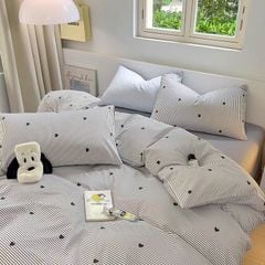 4Pcs Cotton 40s 130*70 gram/inch | Cotton Digital Printing Cover BedSet | ID COTTON4PCS025COLOR020