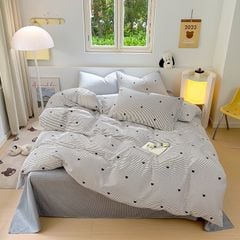 4Pcs Cotton 40s 130*70 gram/inch | Cotton Digital Printing Cover BedSet | ID COTTON4PCS025COLOR020