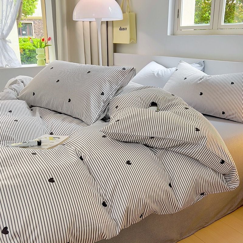 4Pcs Cotton 40s 130*70 gram/inch | Cotton Digital Printing Cover BedSet | ID COTTON4PCS025COLOR020