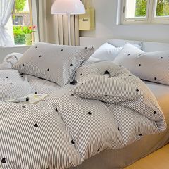 4Pcs Cotton 40s 130*70 gram/inch | Cotton Digital Printing Cover BedSet | ID COTTON4PCS025COLOR020