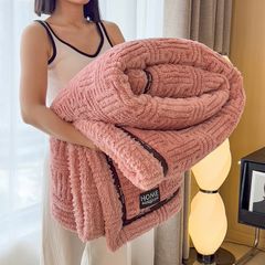 Home Text Wool Blanket Chăn lông cừu dệt nổi 3D 1,6kg | Deep Pink Hồng Đậm