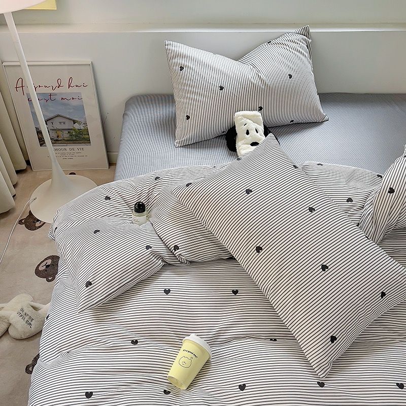 4Pcs Cotton 40s 130*70 gram/inch | Cotton Digital Printing Cover BedSet | ID COTTON4PCS025COLOR020