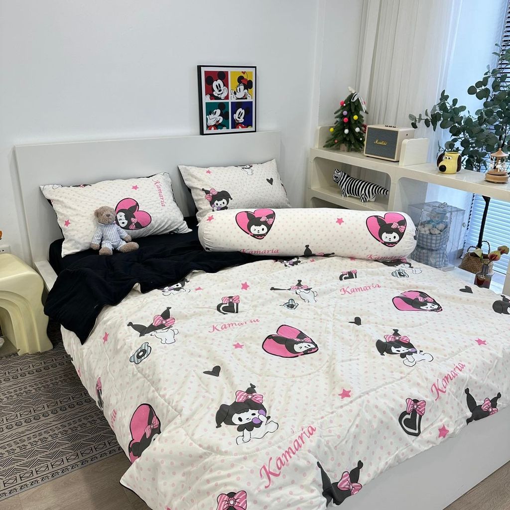 Bộ Chăn Ga Cotton Linen Dành cho bé Hoạ KUMORI ngộ nghĩnh của MARK HOME