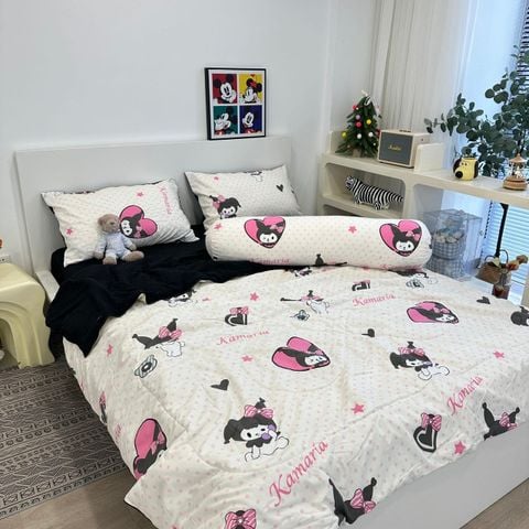 Bộ Chăn Ga Cotton Linen Dành cho bé Hoạ KUMORI ngộ nghĩnh của MARK HOME