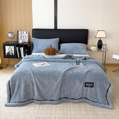 Home Text Wool Blanket | Chăn lông cừu dệt nổi 3D (1,6kg) | New 8 Color