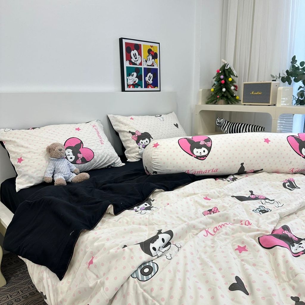 Bộ Chăn Ga Cotton Linen Dành cho bé Hoạ KUMORI ngộ nghĩnh của MARK HOME