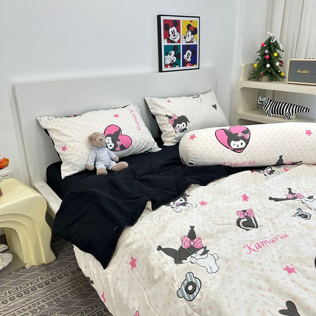 Bộ Chăn Ga Cotton Linen Dành cho bé Hoạ KUMORI ngộ nghĩnh của MARK HOME