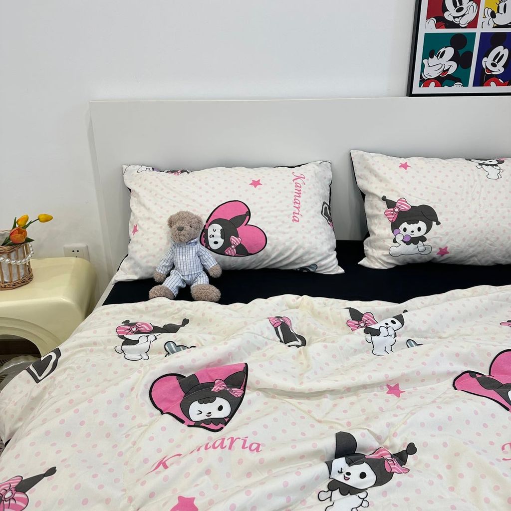 Bộ Chăn Ga Cotton Linen Dành cho bé Hoạ KUMORI ngộ nghĩnh của MARK HOME