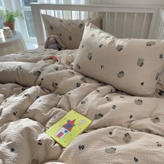 4Pcs PreCloud Linen | Set Đũi Xu Kem Style trẻ trung hiện đại | ID 4PCSPRECLOUD53