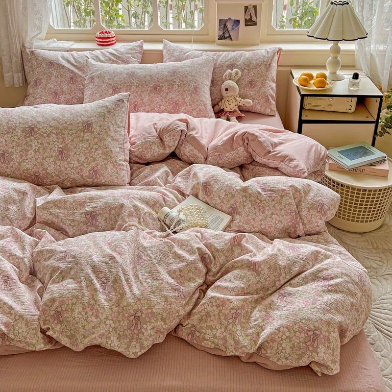 4Pcs Cloud Linen | Set Đũi Mây Phong cách trẻ trung hiện đại | ID 4PCSCLOUDLINE05