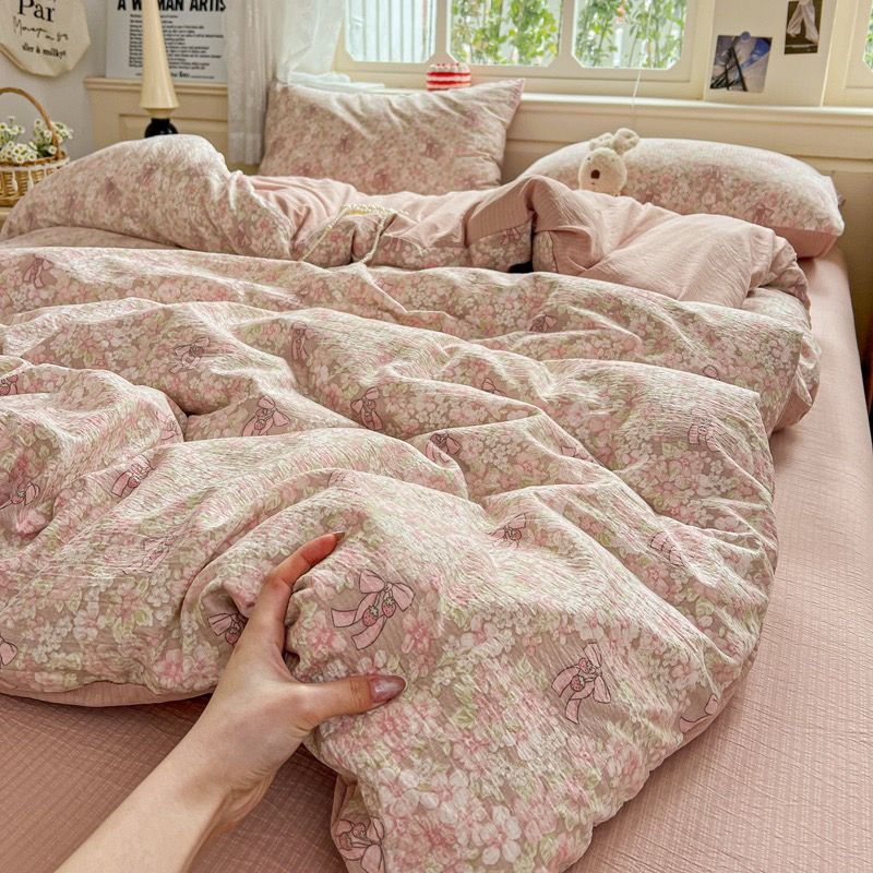 4Pcs Cloud Linen | Set Đũi Mây Phong cách trẻ trung hiện đại | ID 4PCSCLOUDLINE05