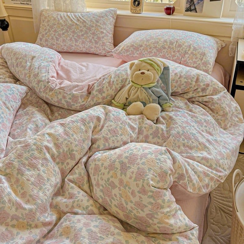 4Pcs Cloud Linen | Set Đũi Mây Phong cách trẻ trung hiện đại | ID 4PCSCLOUDLINE03