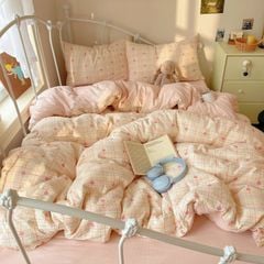 4Pcs PreCloud Linen | Set Đũi Xu Kem Style trẻ trung hiện đại | ID 4PCSPRECLOUD54