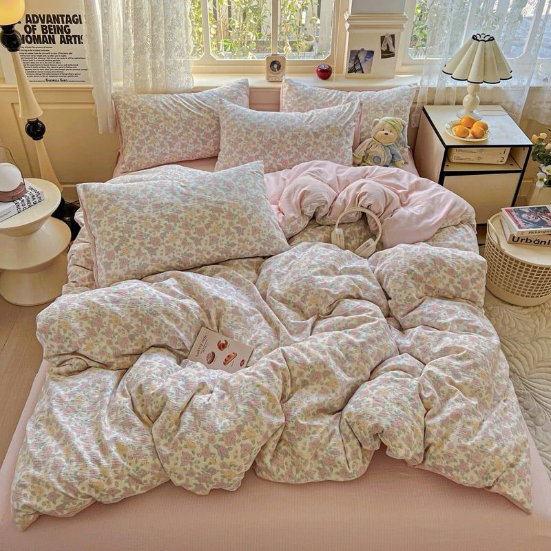 4Pcs Cloud Linen | Set Đũi Mây Phong cách trẻ trung hiện đại | ID 4PCSCLOUDLINE03